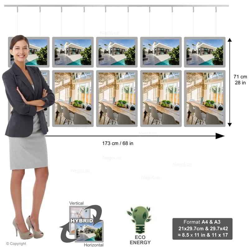 Panneau Led Vitrine 5c 1a4 1a3 - NegoLuz Suisse Panneau Led Vitrine 5c 1a4 1a3