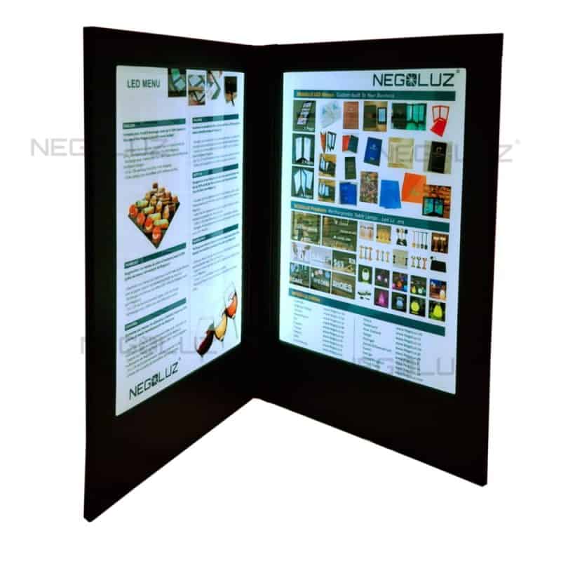 Porte Menu Lumineux 2 Pages